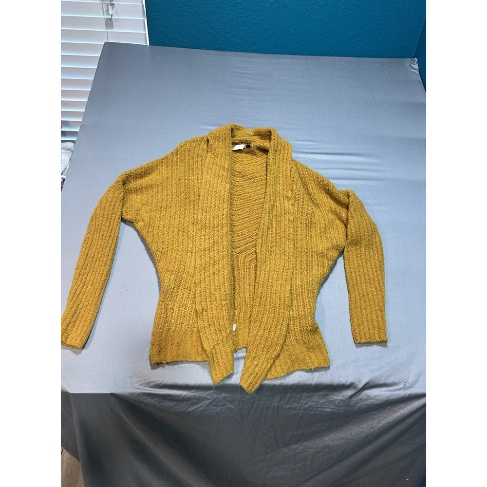 Anthropologie Sleeping On Snow Mustard Yellow Cardigan XS Wool Alpaca Blend